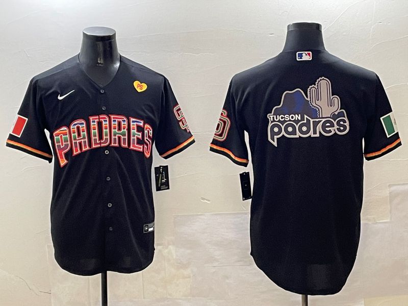 Men San Diego Padres Blank Black Fashion Game 2025 Nike MLB Jersey style 4